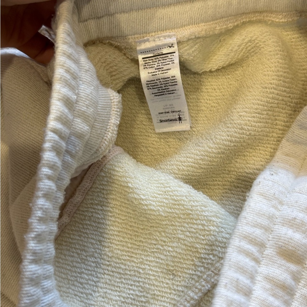 Smartwool Women’s Recycled Terry Crop Wide Leg Pant / Jogger Almond - Picture 3 of 4